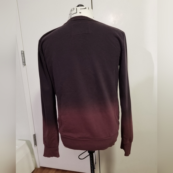 Mens Ombre Dip Dyed Pull Over Crewneck - Picture 3 of 3